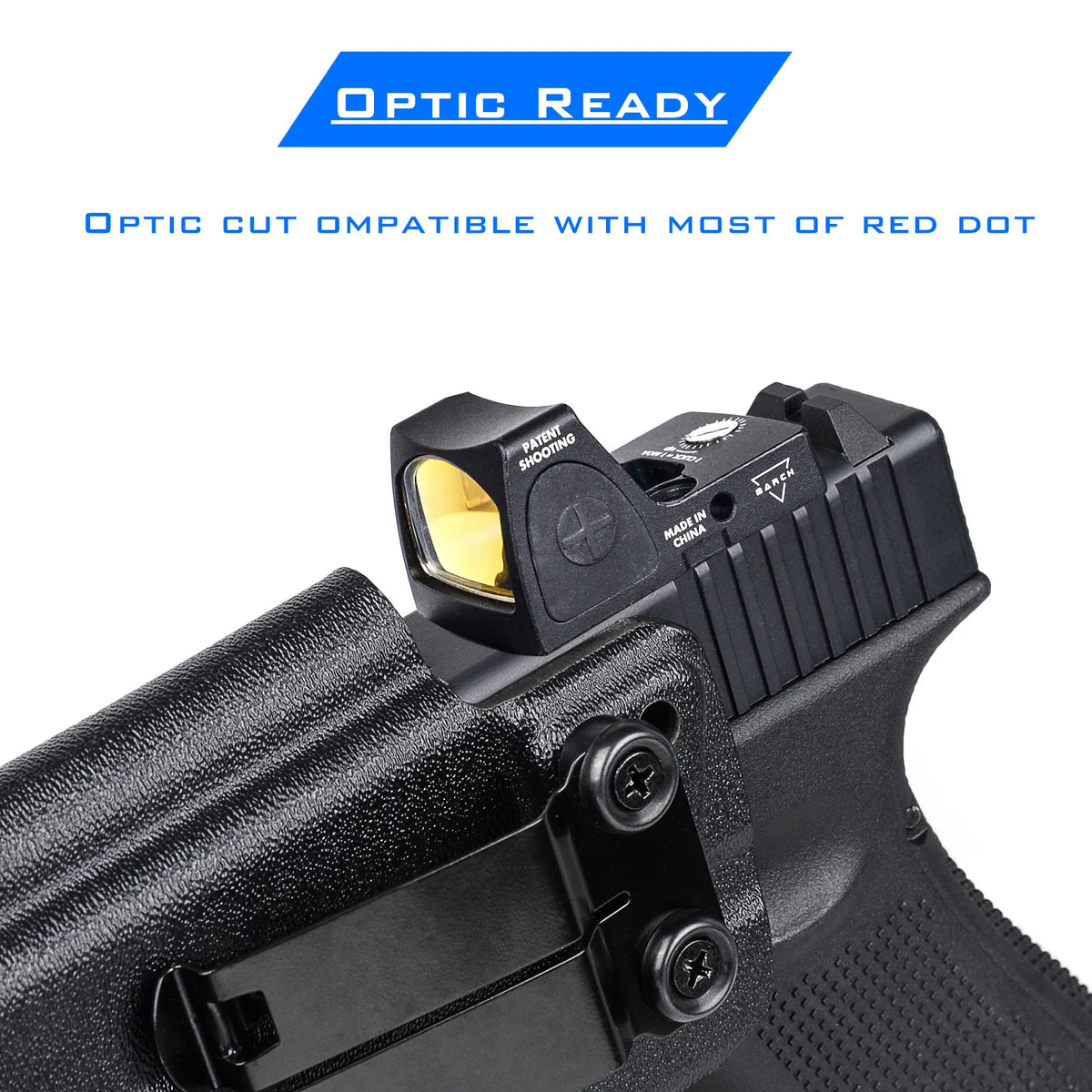 Kydex IWB Holster - TLR-8 Light Compatible, Inside Waistband Concealed Carry, 19 19X 23 25 32 44 45 Compatible
