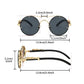 Vintage Punk Round Sunglasses Men & Women Retro Fashion Shades Deluxe Double Bridge Design