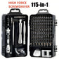Magnetic Accurate Screwdriver Kit Insulated 115 in 1 Electronics Repair Kit Back To School 2025 Laptop Phone Repair