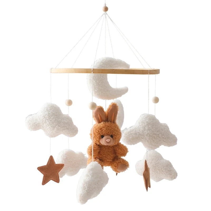 Crib Baby Mobile Wooden Nursery Newborn Sensory Toys
