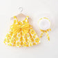 floral a-line, flowy cotton-polyester, for summer beach party – Plush baby girl dress