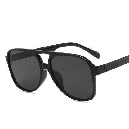 Oversized Vintage Sunglasses Women Retro Big Frame Square Glasses with Pouch Black Yellow