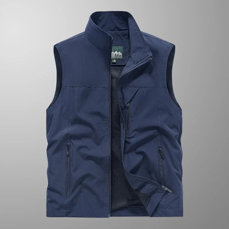 Water-Resistant Multi-Use Mens Vest - Sleeveless Polyester
