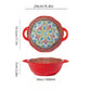 Soup Ceramic Bowl Bohemian Handle Embossed Microwave