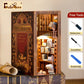 Book DIY Nook Kit Wooden Miniature Shelf Insert Roombox Dollhouse Model Holiday 2025 Cozy Library Gift