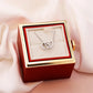 Custom Gift for Mother's Day Real Rose Flower Gift Box – Personalized Heart Necklace with Real Rose