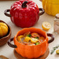 Ceramic2025 Edition Soup Pot Pumpkin Lid Porcelain Large Fall