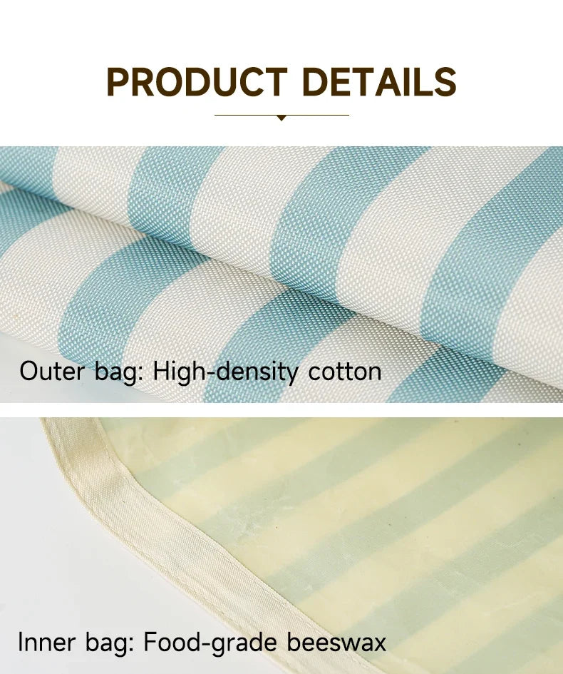 Eco-Friendly Reusable Food Storage Fermentation Bags 2026 – Beeswax Bread Bags 2-Pack Oxford Cloth