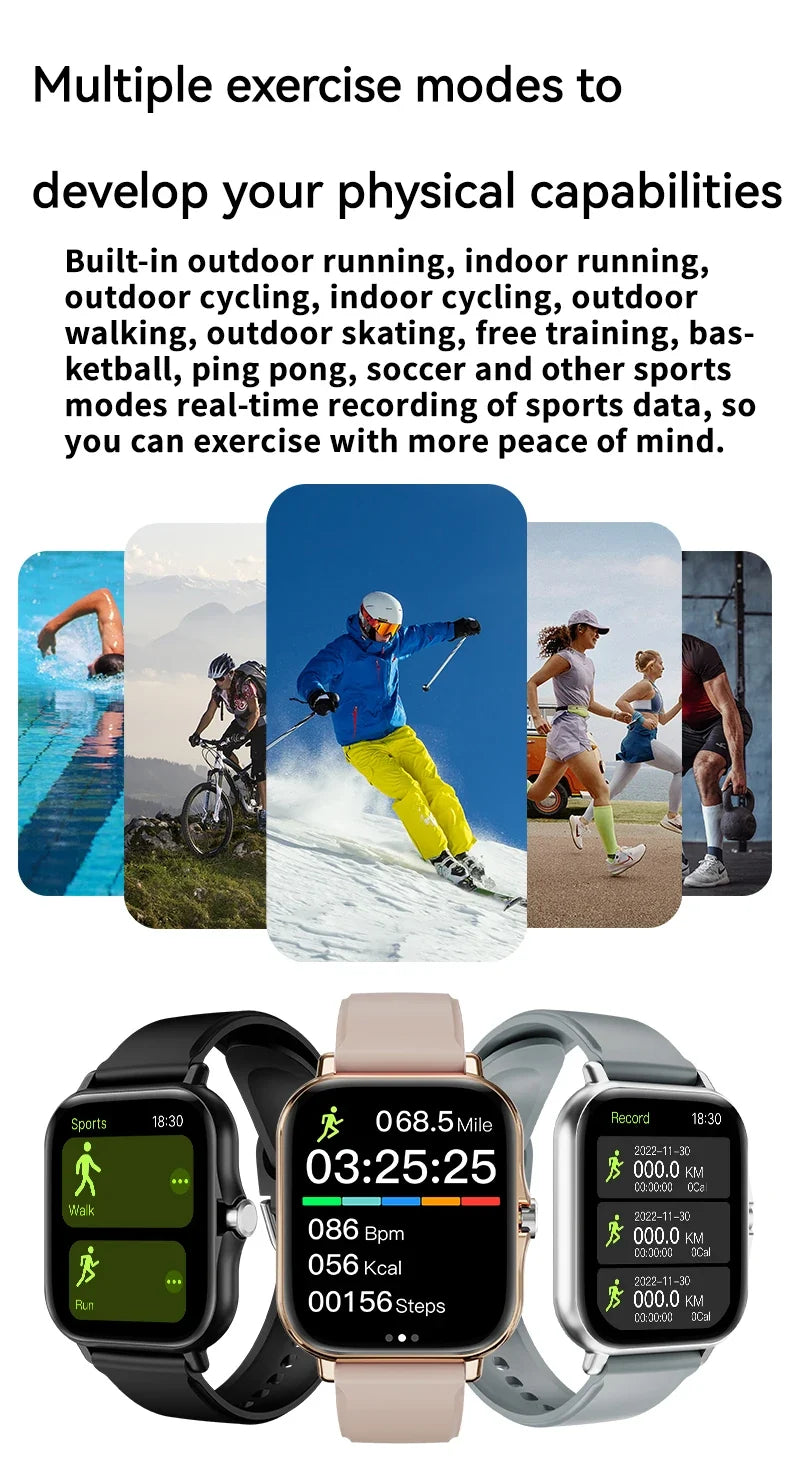 Heart Rate Sleep Tracker Sports Fitness Smartwatch 2026 – LAXASFIT Smart Watch Full Touch Screen Bluetooth Call