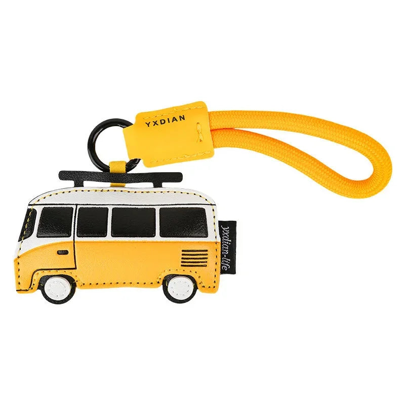 Leather2025 Edition Keychain Handmade Transportation Charm Gift