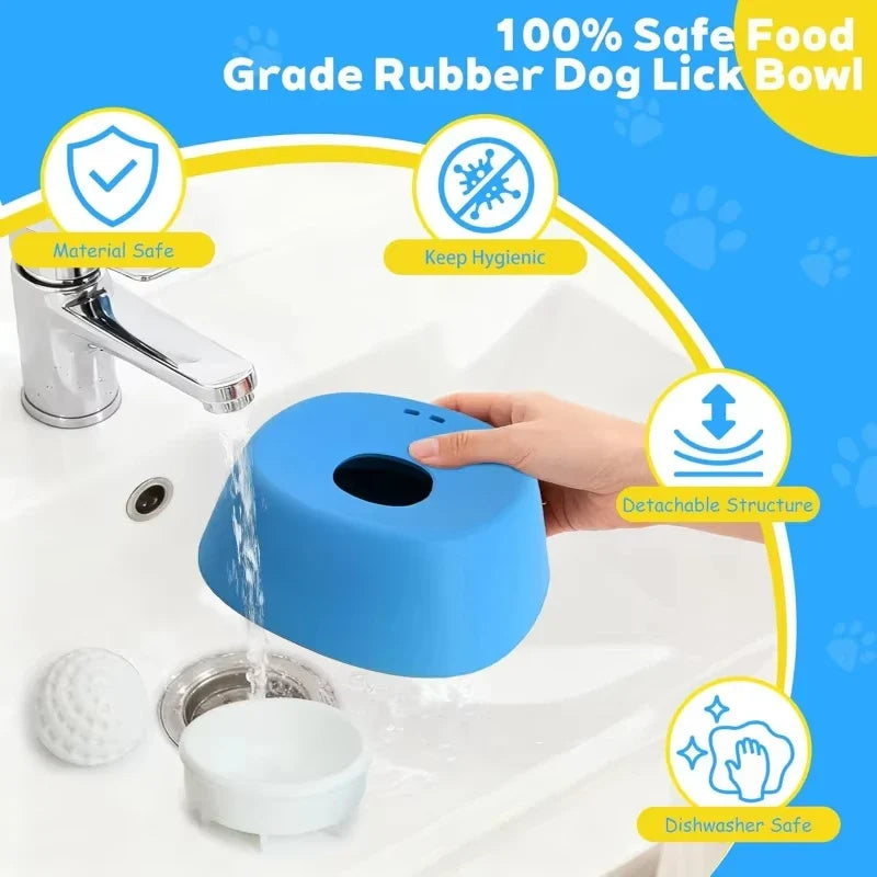 Ball-Shaped Lick Mat Anti-Choke Design, Pet Feeding Gift 2026 – Anti-Slip Slow Feeder Dog Bowl