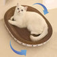 Corrugated 43cm Cat Scratcher - Round Oval Grinding Toy, Wear-Resistant Bed Nest for Cats