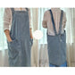 Apron Denim Washed Cotton Canvas Korean Dress Apron Fall 2025 Kitchen Garden Cooking Apron With Pockets