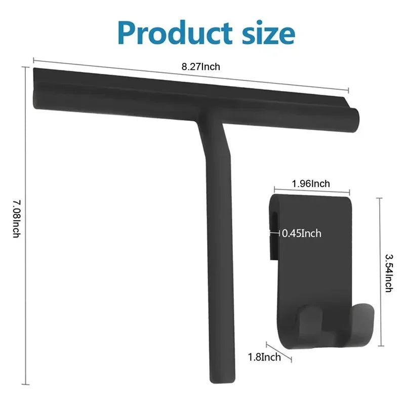 Squeegee Shower Wall Hanger Rubber Blade Bathroom Cleaner