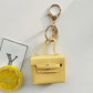 Free 1+1 Birkin Inspired Mini Hand Bag - Solid Color PU Leather Coin Bag Keychain Charm