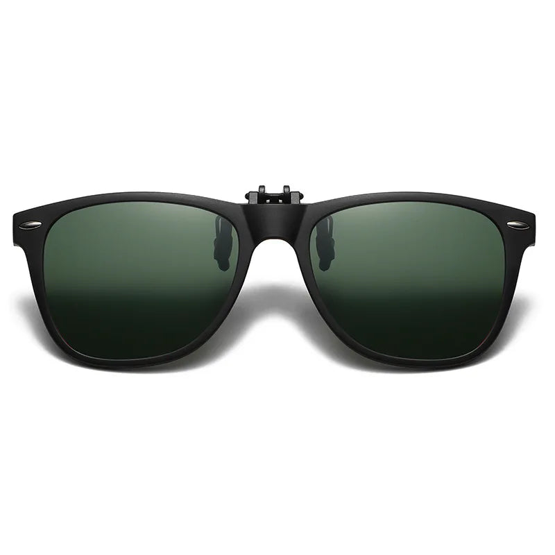 Polarized Photochromic UV Anti-Glare Driving Goggles, Vintage Square Style, Fall 2025 Safe Driving – Night Vision Clip-On Sunglasses