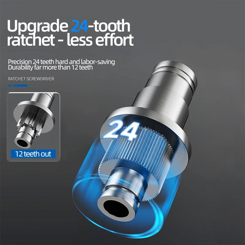Multi-Functional Ratchet Screwdriver Kit for Household Tools - Plum Blossom Design