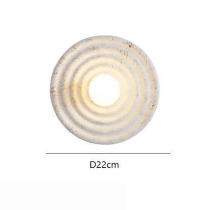 Wabi Japandi Sabi Round Wall Sconce Japanese Minimal LED Light