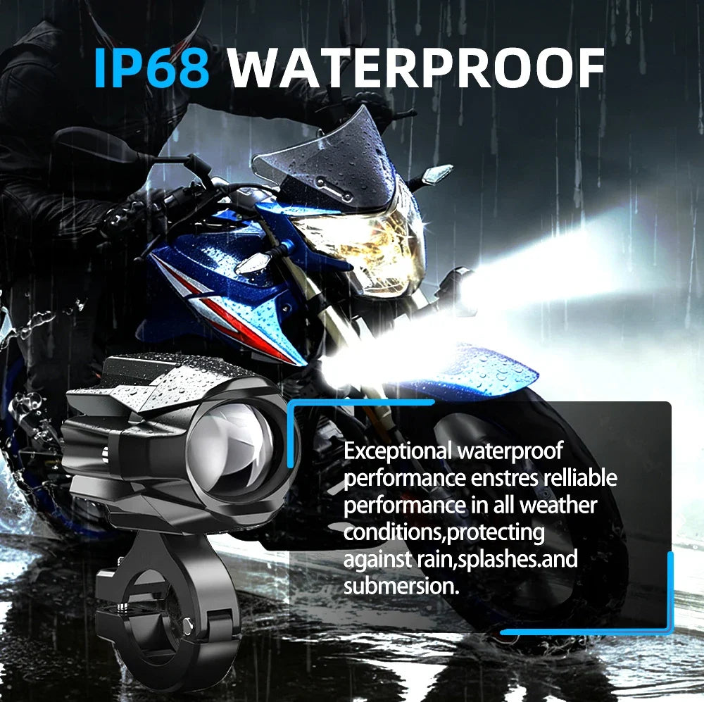 Auxiliary Fog Spot Light 3500K Strobe Off-Road Motorbike 2026 – HAOLIDE LED Motorcycle Headlight 6000K