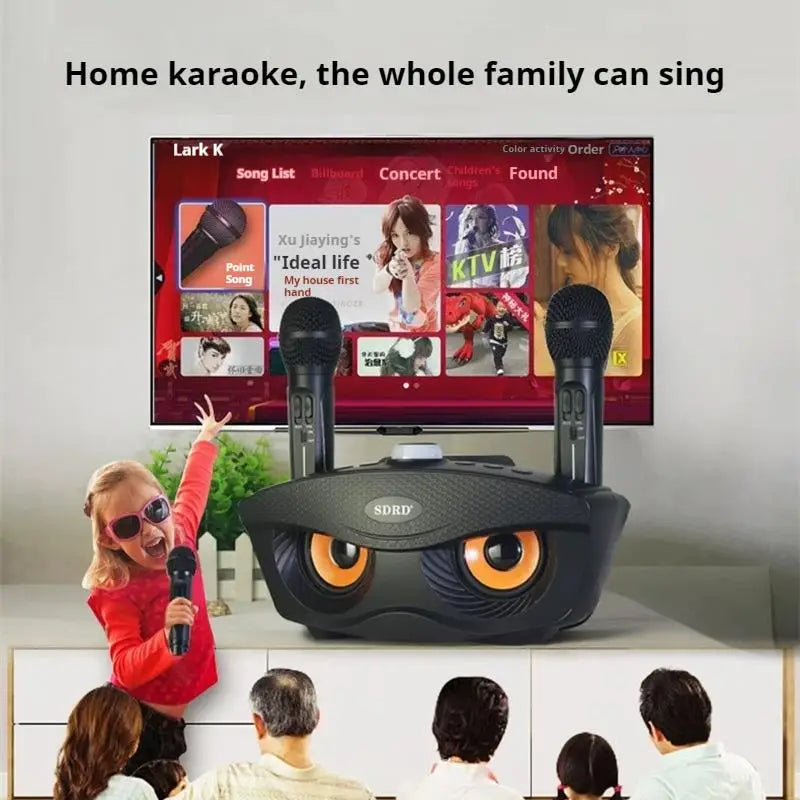 Bluetooth Karaoke Speaker 30W Travel-Friendly System Household Party Karaoke Machine Dual Microphones TikTok Viral Fall 2025 Gift