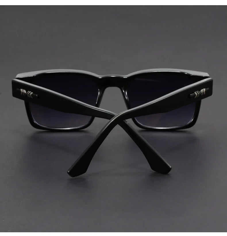 mirror lens, anti-mist outdoor driving shades, wide coverage – Men's square frame sunglasses UV400
