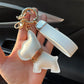 Dog Leather Keychain Car Charm Bag Hanging Accessory
