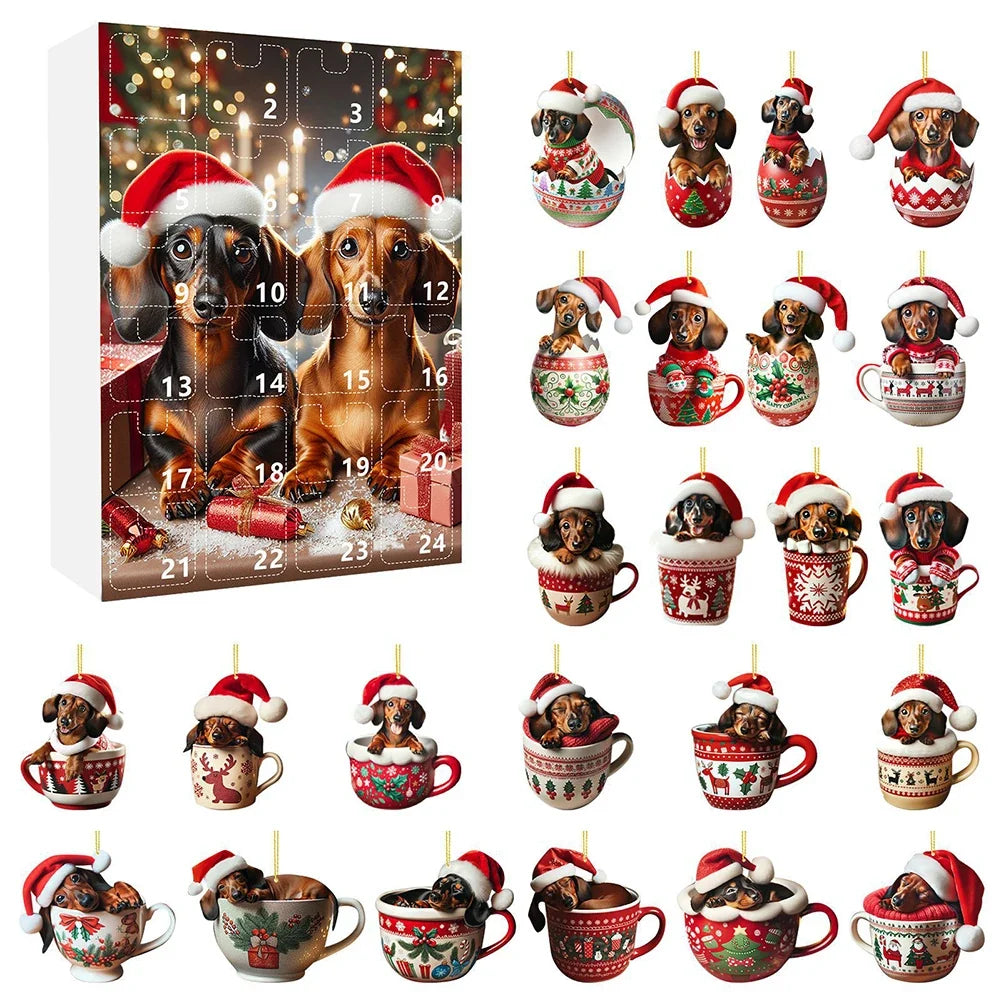 Day 24 Advent Calendar With Figure Ornaments