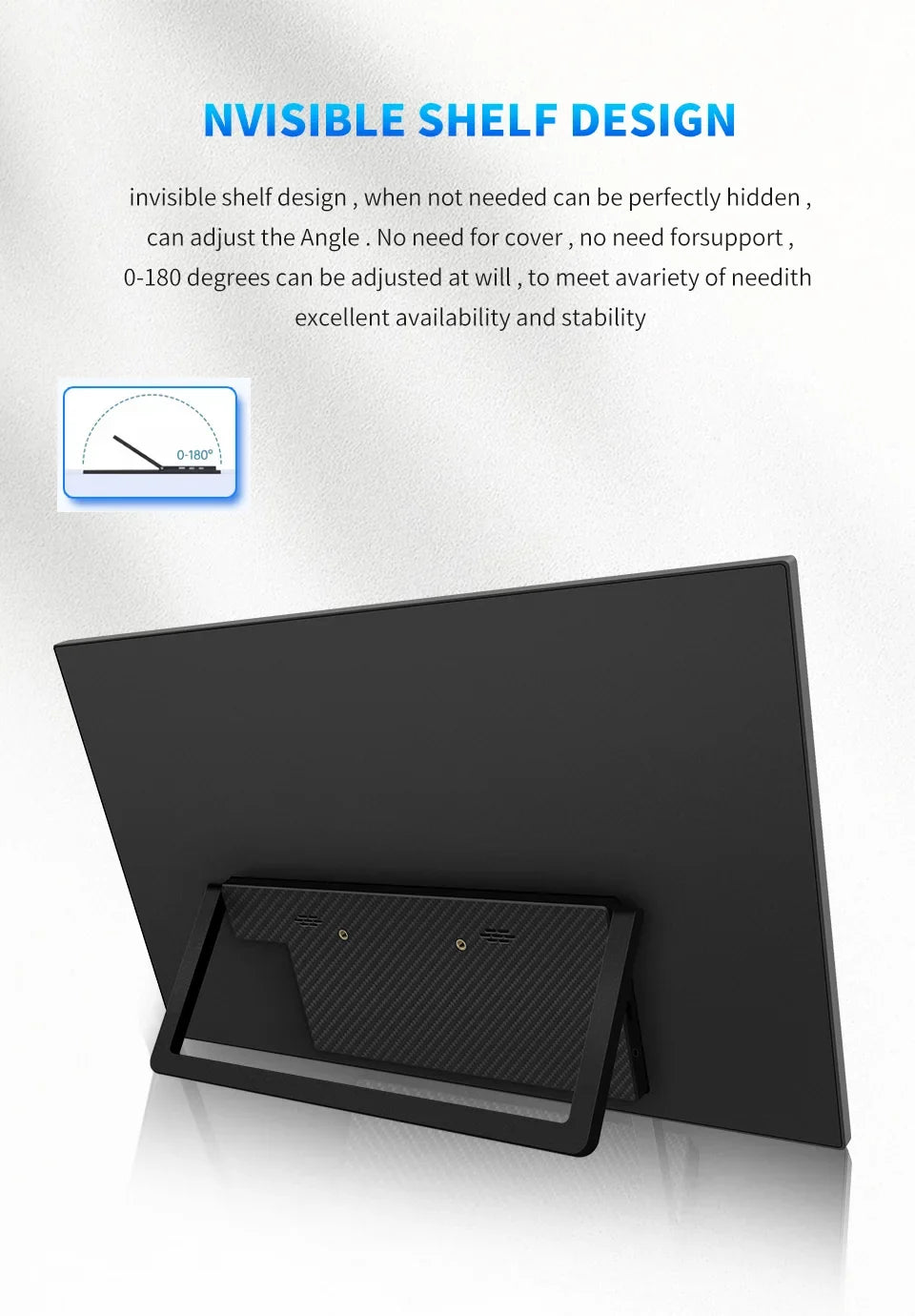 Travel-Friendly 14.1 Inch 1080P IPS Gaming Monitor With Stand
