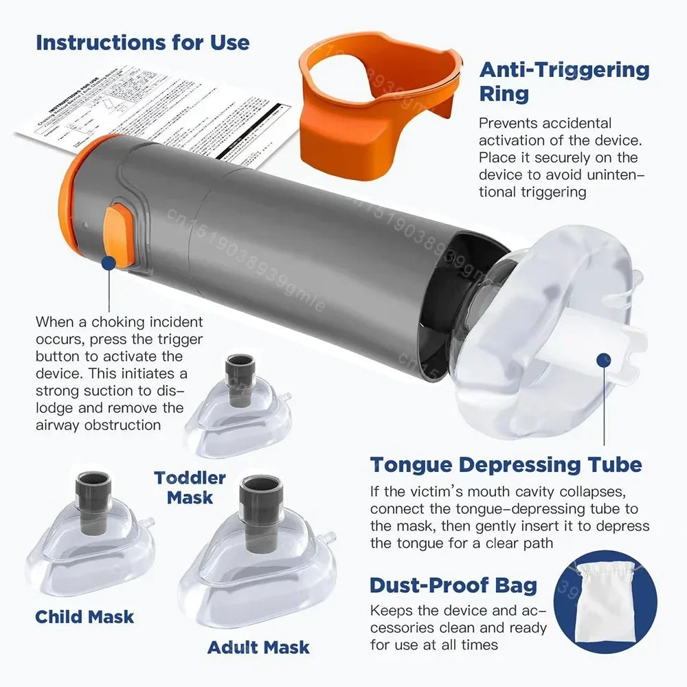 Choking2026 Edition Rescue Device Travel-Friendly First Aid CPR Emergency Device for Adults and Children Travel Household Safety