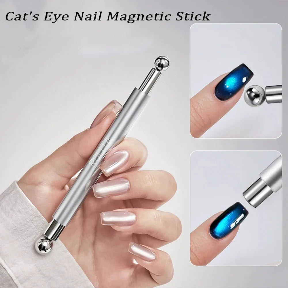 Cat2026 Edition Eye Nail Magnet Double Headed Magnetic Pen Device For Precise Nail Art Design TikTok Viral Fall
