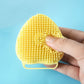 Dog Silicone Grooming Massage Gloves - Pet Bath Brush with Shampoo Dispensing Feature