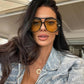 Oversized Sunglasses Vintage Deluxe Frame Summer 2026 Trend CE Certified Gift Idea