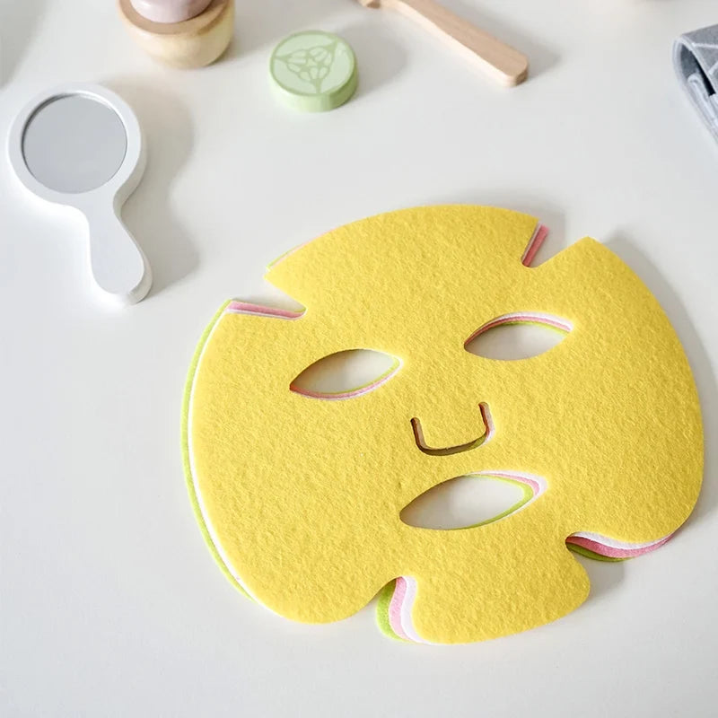 Wooden Makeup Role Play Kit for Kids - Eco-Friendly Facial Mask Toy for Creative Learning