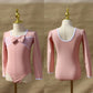 Light girls ballet leotard set - puff-sleeve top, tulle tutu skirt, polyester, for dance class