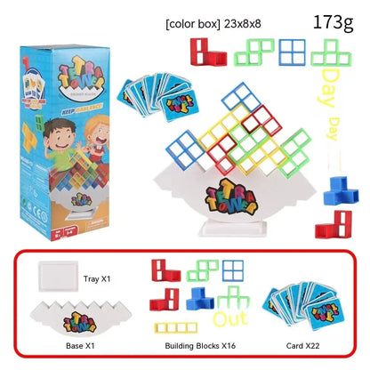 Colorful Balance Stacking Game - Fun Tetra Tower Puzzle for Kids & Adults, Great for Family Game Night & Gifts