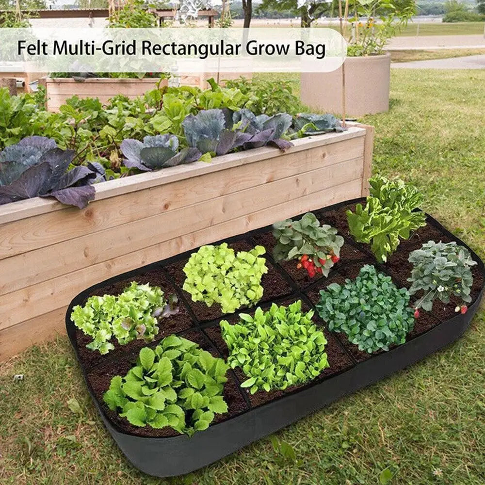 Planting Garden Bag - Rectangular Felt Grow Bags for Vegetables, Tomatoes, and Herbs