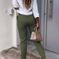 Women's Chino Pants, Elegant Tailored Fit Trousers in Breathable Fabric for Versatile Casual and Formal Occasions-5