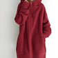 Womens Warm Fleece Hoodie - Oversized, Brushed Fleece