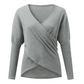 Plush Flattering Womens Wrap Sweater - Crossover Knit Casual