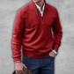 Plush Timeless Mens Quarter Zip Sweater - Ribbed Cotton