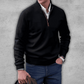 Plush Timeless Mens Quarter Zip Sweater - Ribbed Cotton