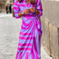 Variant image for Elegant Striped Wrap Dress for Women, Flattering Plus Size Summer Dress, Versatile Style for Any Occasion-19