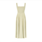Variant image for Elegant White Midi Dress for Women, Long Sleeve Flattering Silhouette, Lightweight and Versatile for Any Occasion-15