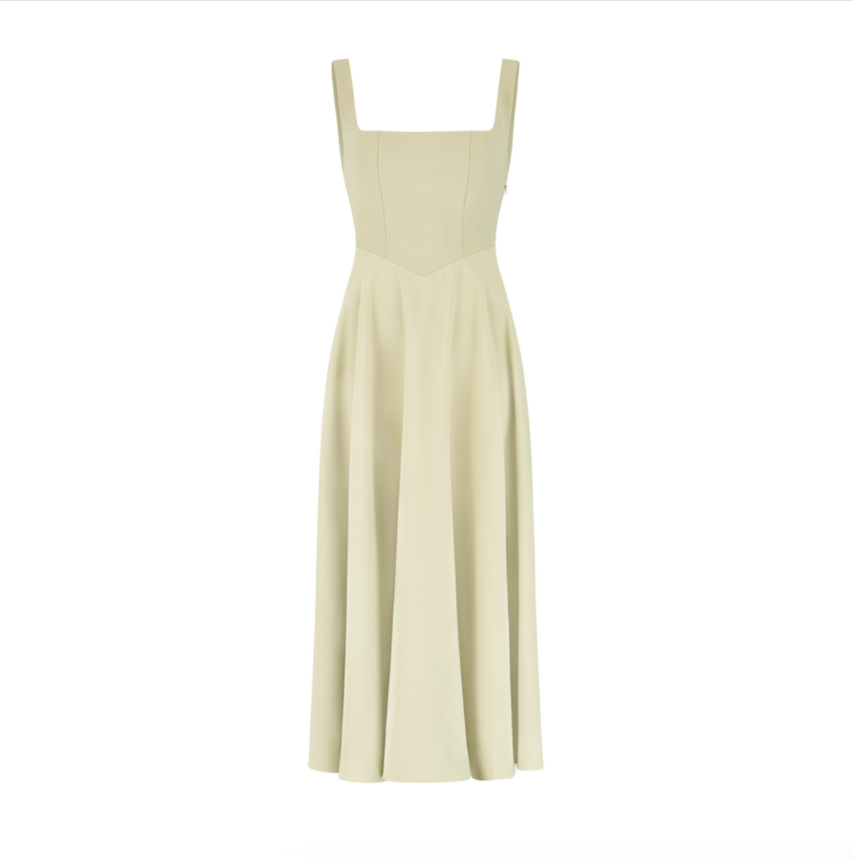 Variant image for Elegant White Midi Dress for Women, Long Sleeve Flattering Silhouette, Lightweight and Versatile for Any Occasion-15