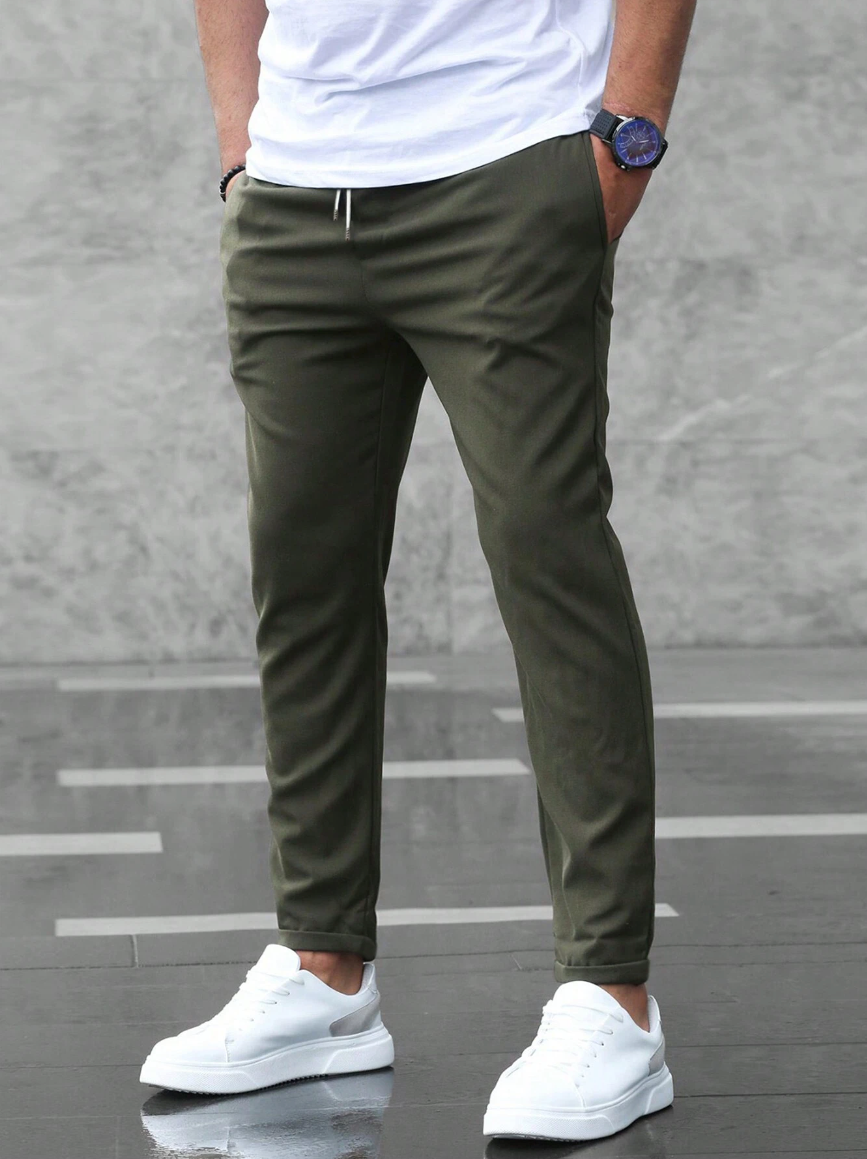 Variant image for Stretch Comfort Trousers with Adjustable Drawstring Waistband, Lightweight Work Pants for All-Day Wear-10