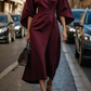 Variant image for Belted Black Maxi Dress for Women - Flattering Fit Long Dress, Plus Size Available, Effortless Elegance-19