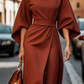 Variant image for Belted Black Maxi Dress for Women - Flattering Fit Long Dress, Plus Size Available, Effortless Elegance-37