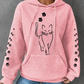 Cozy Warm Women's Hoodie - Oversized Waffle Knit, Casual