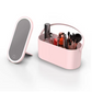 Makeup Organizer Box with LED Light Mirror - Travel-Friendly Travel Makeup Case for Cosmetics Storage