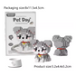 Mini Cute Pet Dog Building Block Kit - 90-Piece Cartoon Animal Educational Toy for Kids and Adults